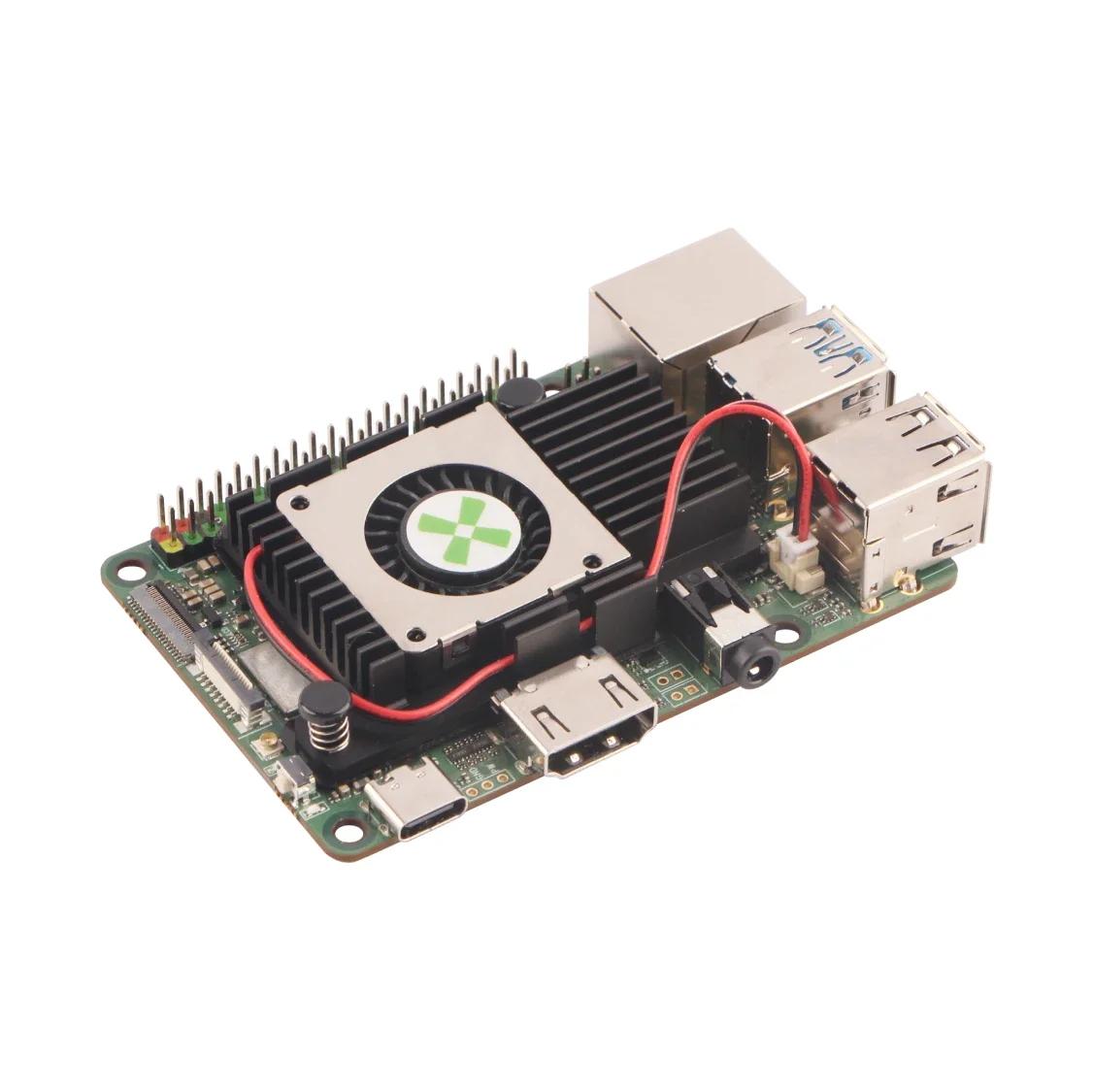 Radxa Heatsink 6540B, Designed for ROCK 5C, Adjustable Fan Speed, Easy to Install and Remove.