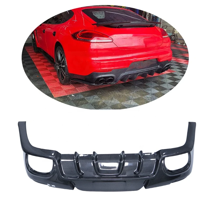 

Auto Parts Carbon Fiber Rear Lip Bumper Diffuser Rear Diffuser Exterior Bodykit for Panamera 970 970.2 2014-2016 Year
