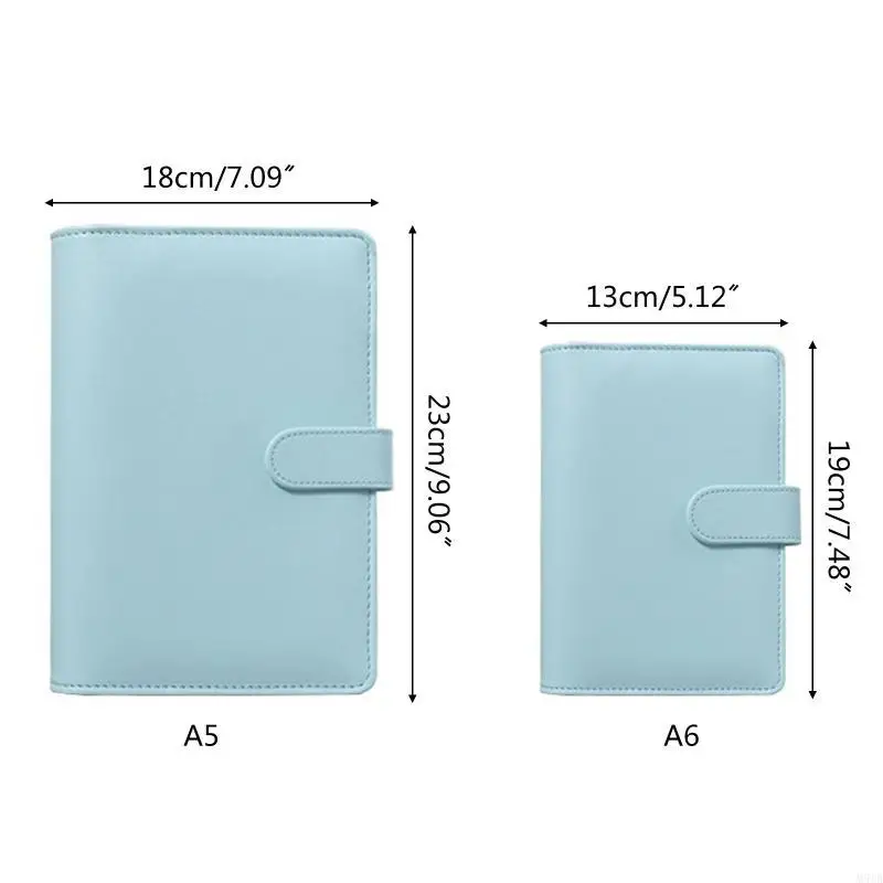 M5TB 6-Ring for Creative Binder Notebook Cover Imulation Leather Cover for Girl