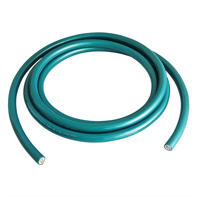 كابل إشارة نحاسي كريستالي واحد 8N عالي الرياح مطلي بالفضة كابل صوت HiFi كابل كبير بطبقتين من طبقة حماية أساسية