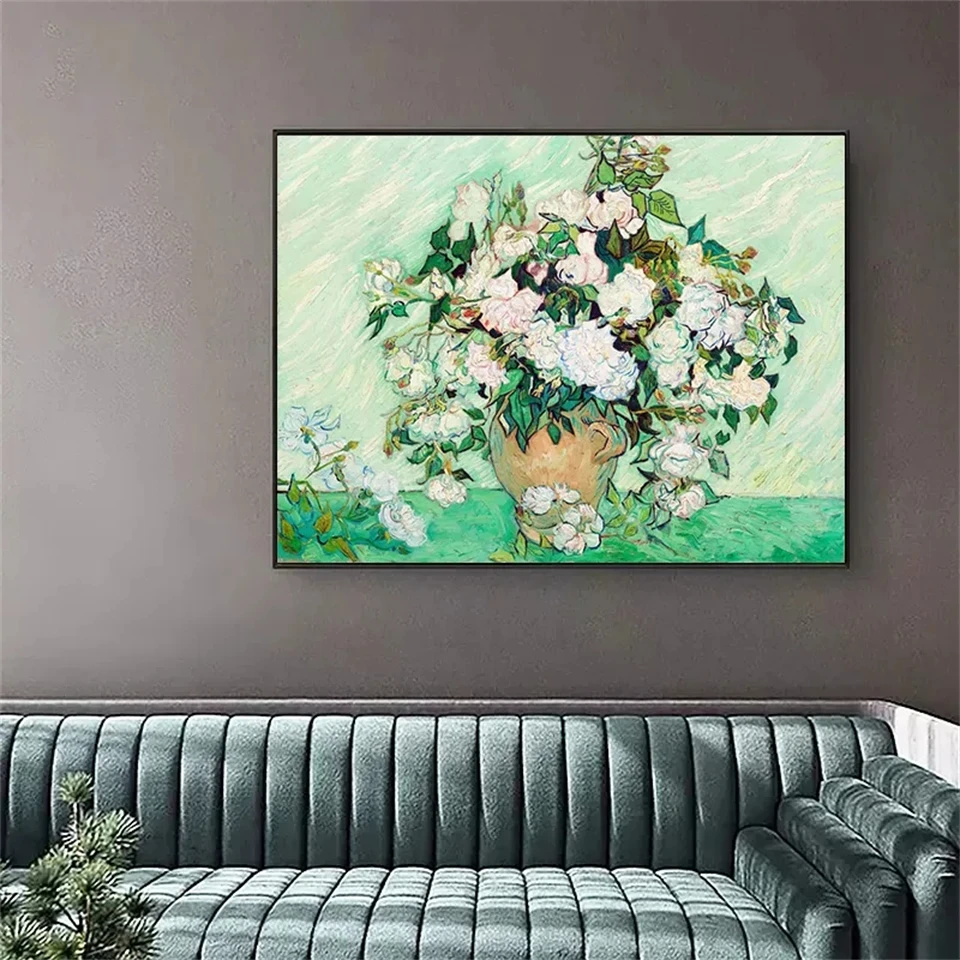 DIY Diamond Painting Van Gogh 5D Full Diamond Mosaic Abstract Garden Almond Blossoms Starry Night Rhinestone Pictures Decor Home