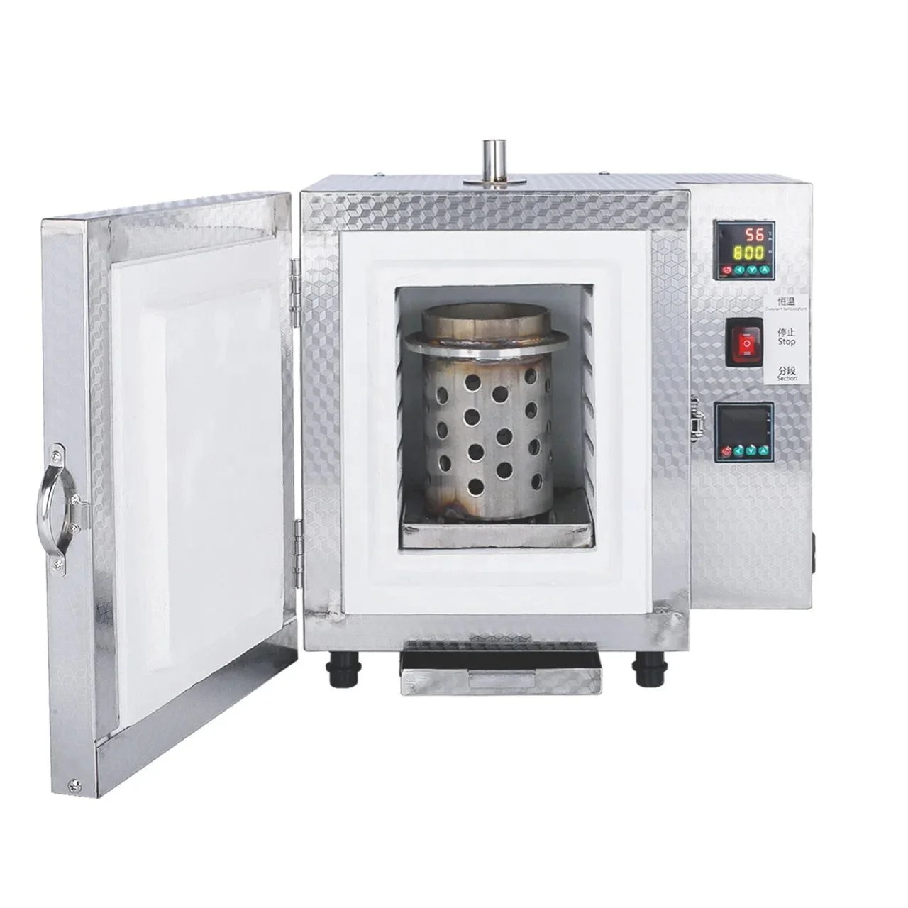 JH-800 Jewelry Casting Burnout Furnace Dual Temperature Controllers with Preset 5-Stage Heating Program for Plaster Mold