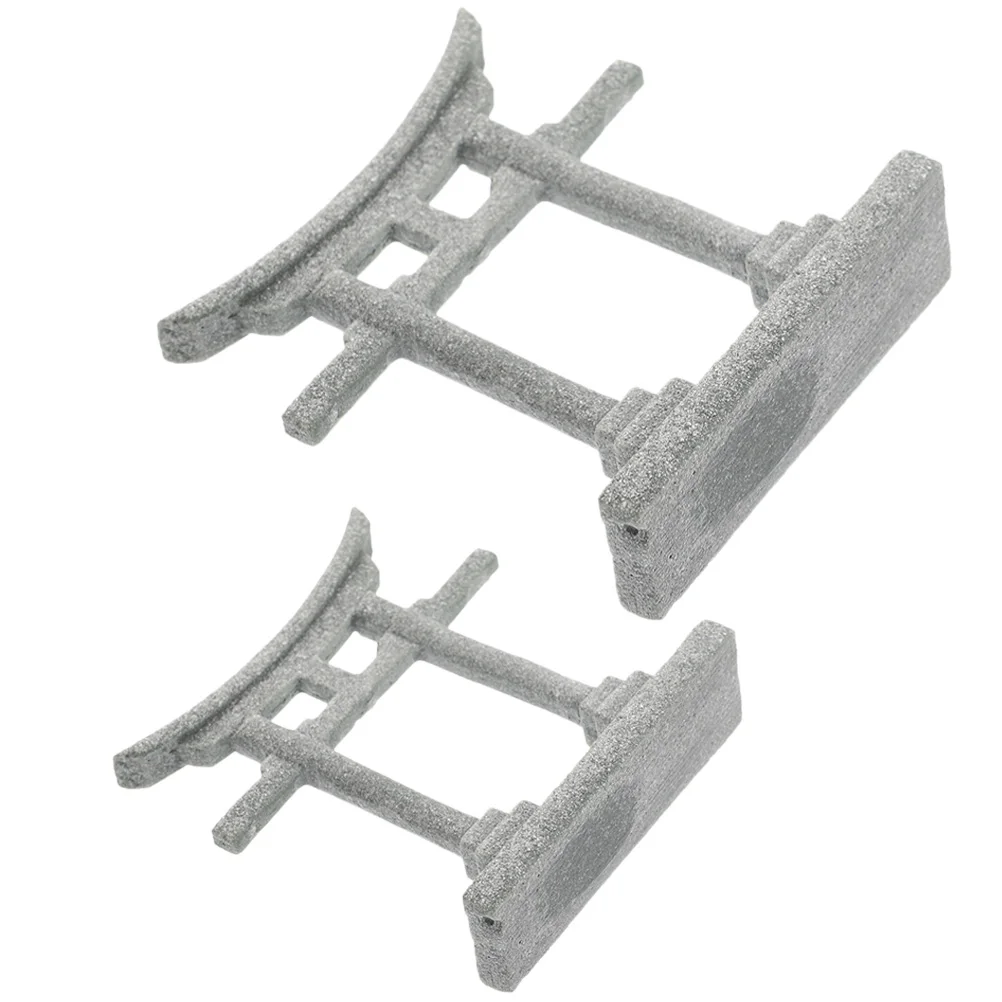 

2 Pcs Arch Ornaments Micro Landscape Decoration Stone Simulation Japanese Gate for Garden