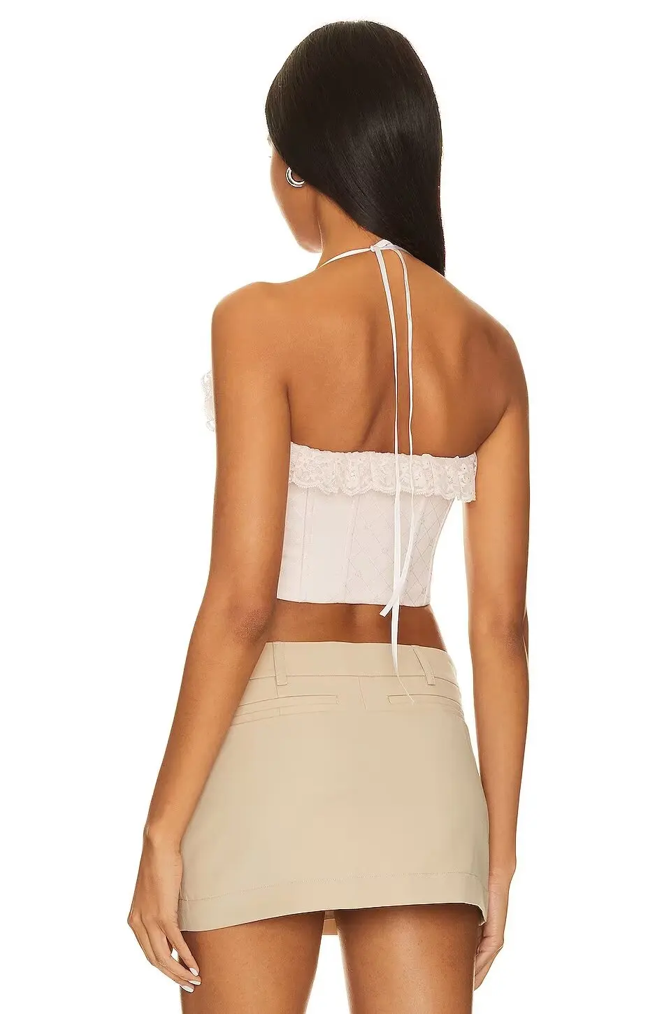 Cute Girl Sle Lace Trim Splice  Top Hanging Ne Sexy Bal Belted Versatile Slim High Waist Strap Vest for Women