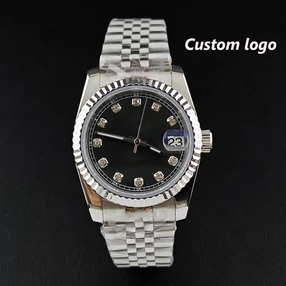NH35 Watch men's watch 36mm/39mm custom logo stainless steel watch suitable for NH35 movement watch accessories