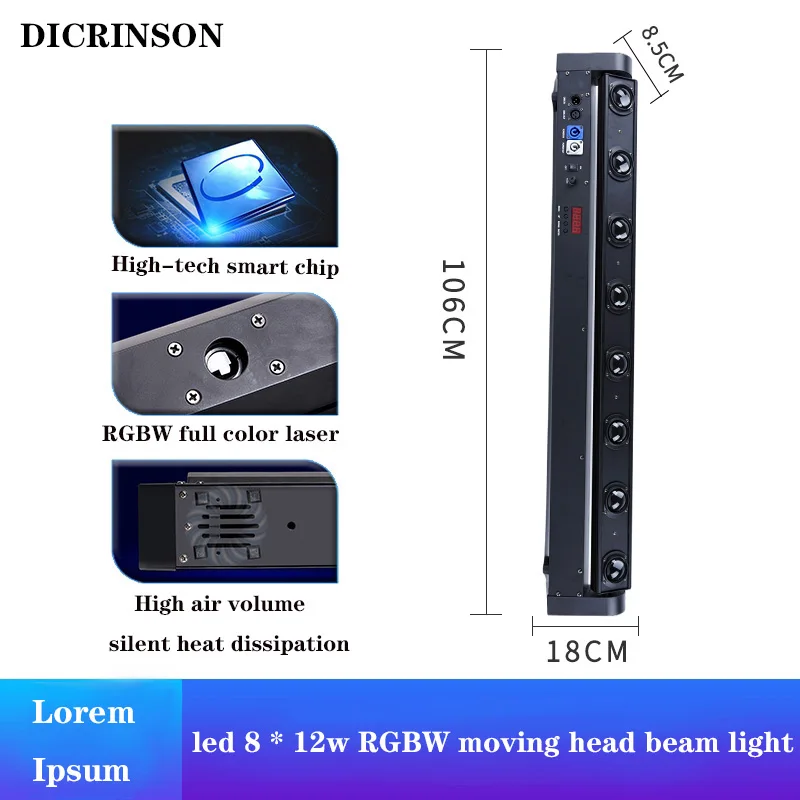 Imagem -03 - Feixe de Luz do Projetor do Laser em Movimento Lâmpada Principal Controlador de Som Olhos Rgbw dj Disco Efeito de Iluminação de Palco para Bar Preço de Fábrica