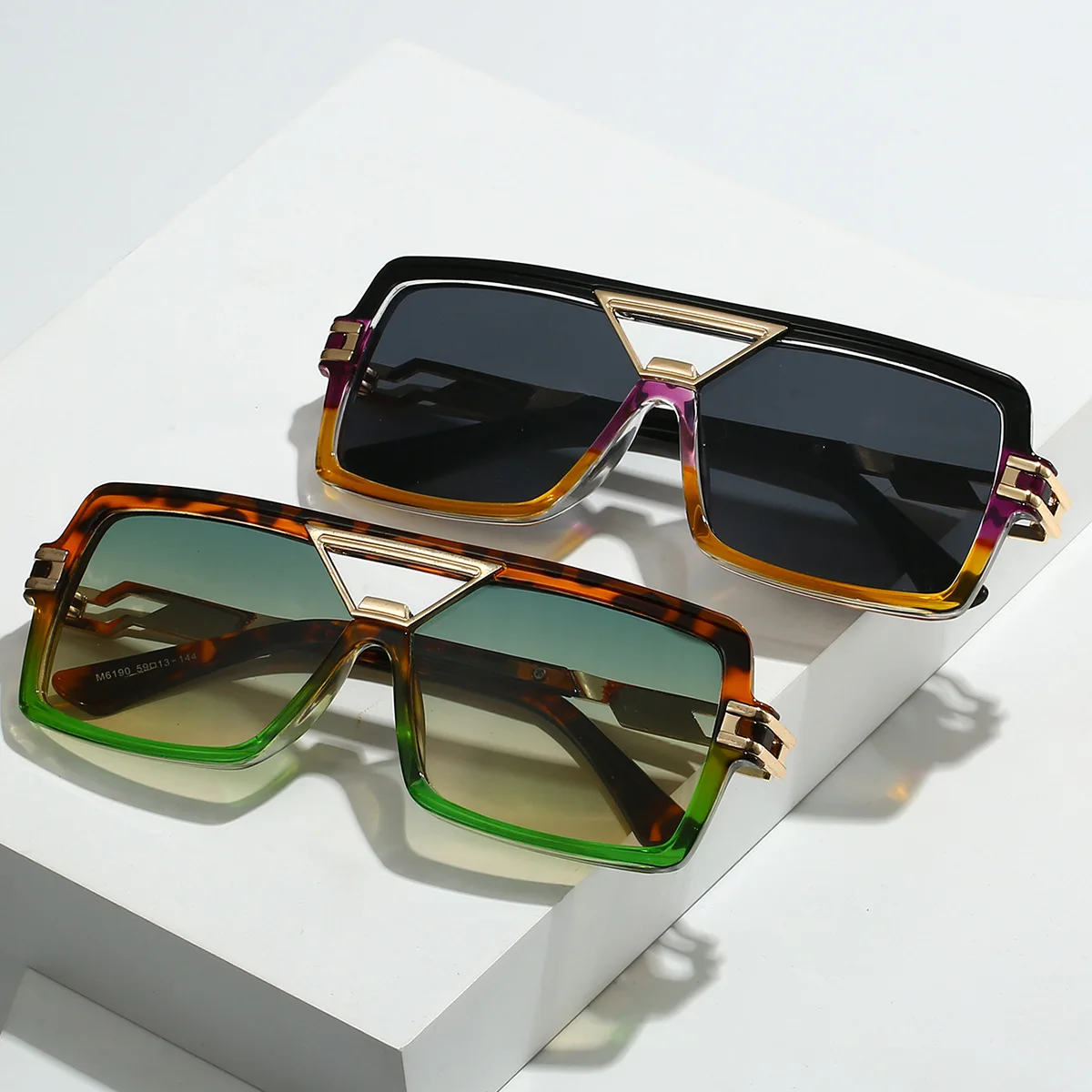 2026 neue Mann Frau Sonnenbrille Mode Vielseitige Trend Sonnenbrillen UV400 Farbe Blockieren Hohe Qualität Doppel Strahl Design Sonnenbrille – Detail 7
