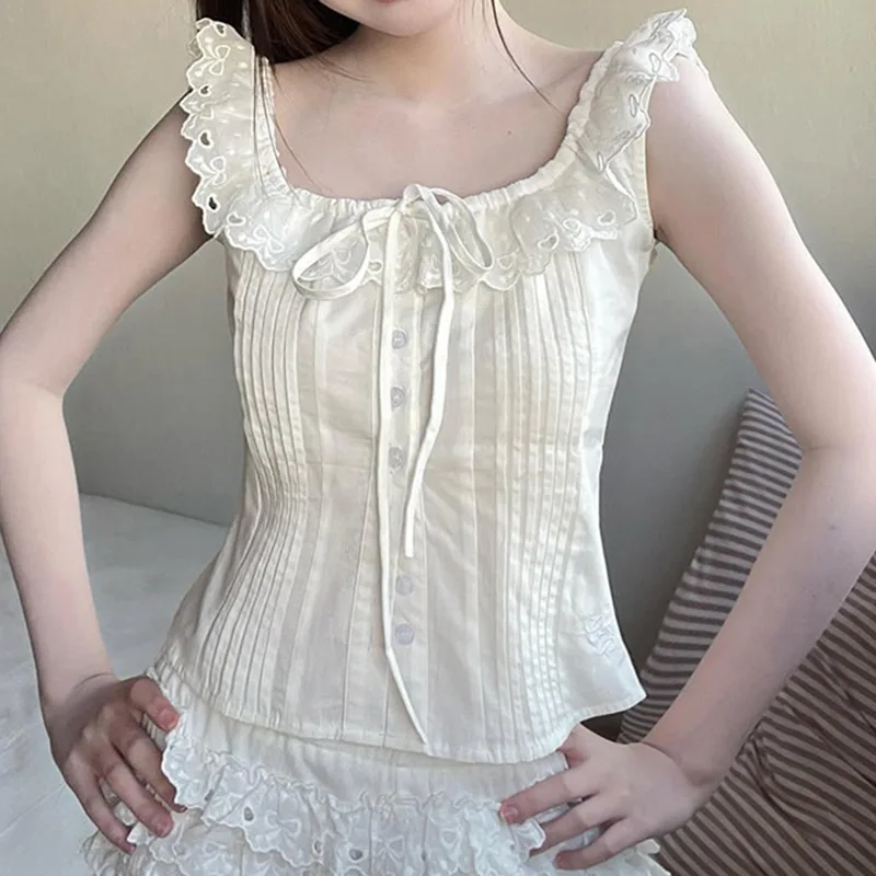 Enchanting Top Delicate Pleated Off-Shoulder Top Figure-Hugging Short-Sleeve Slim Top Youthful French Ruffled T-Shirt