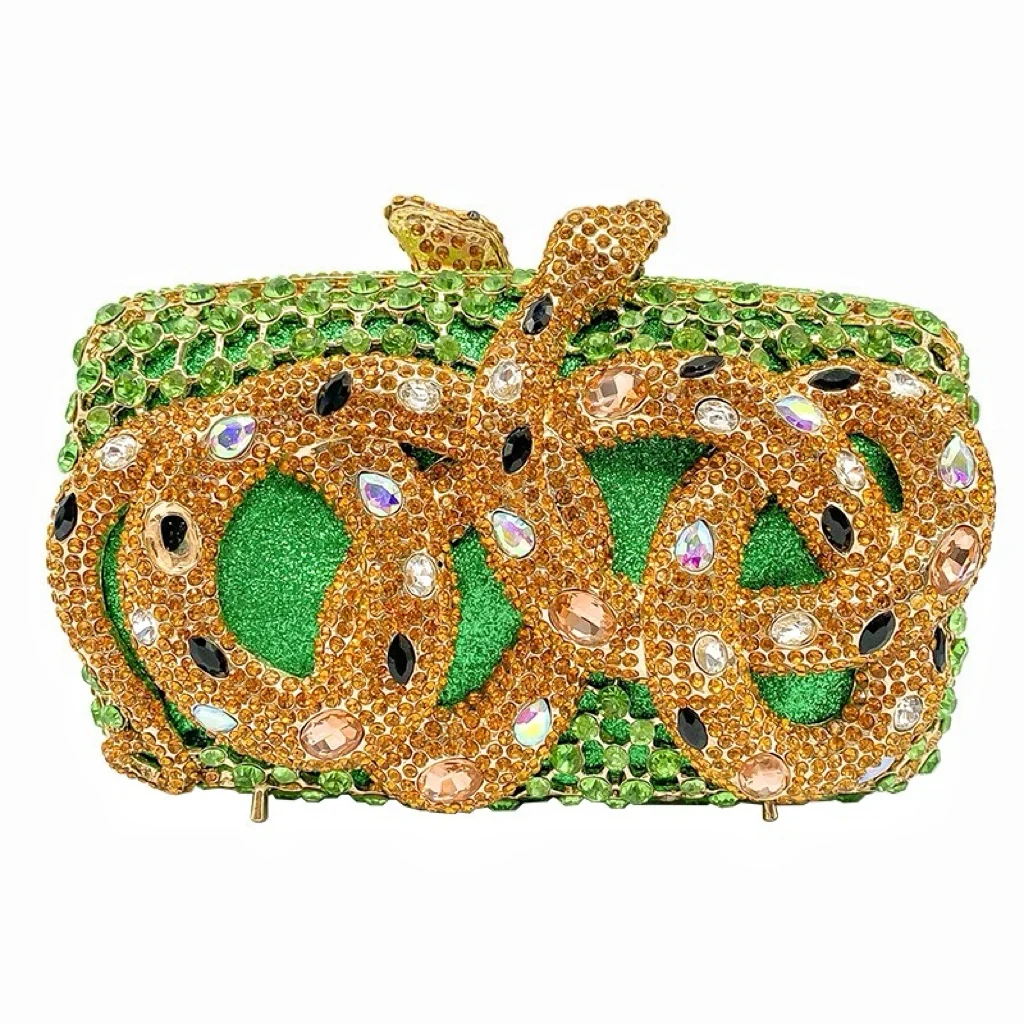 

Python Diamond Dinner Hollow Diamond Clutch Bag Celebrity Banquet Diamond Stone Crystal-Embellished Party Clutch Handbag Wedding