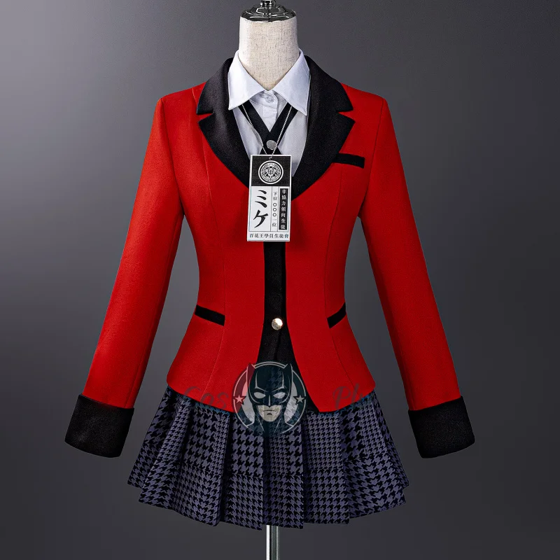Anime Kakegurui Jabami Yumeko 코스프레 의상 할로윈 사야카 강박 도박꾼 일본 여고생 JK 유니폼 할로윈 Cos
