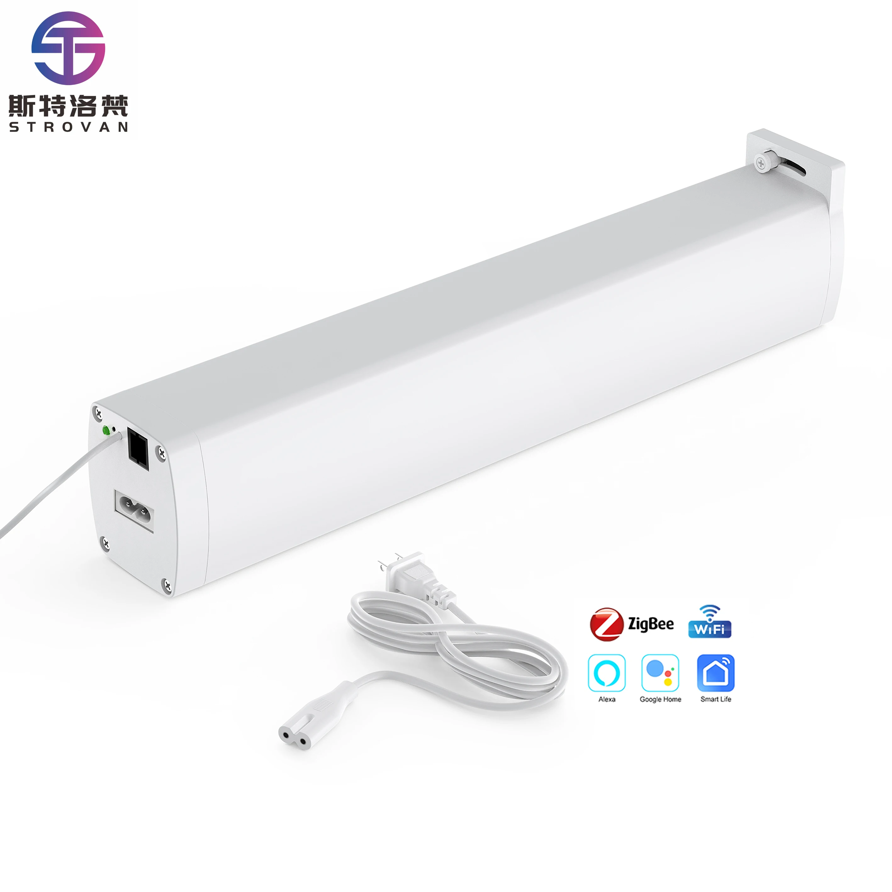 

STLF Factory Tuya Electric Alexa Voice Smart Life Remote Control Wifi Smart Curtain Motor Opener for Office Use