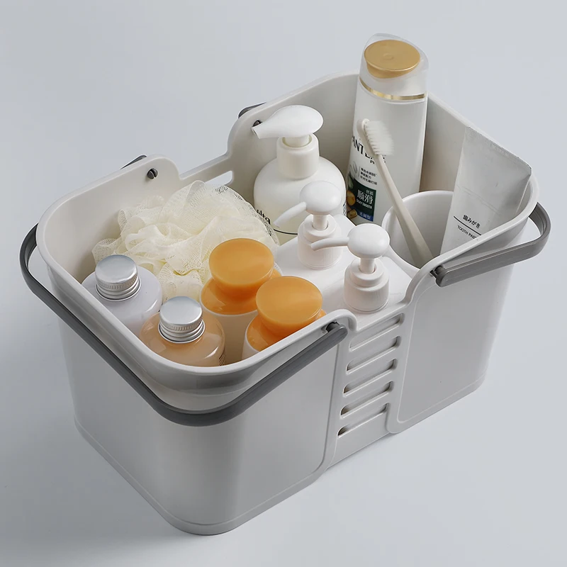 Portable Bathing Basket Plastic Men's Bathroom Wash Basket Storage Caddy Student Dormitory Shower Accessories Handheld