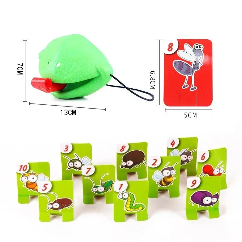 Frog Mask Wagging Tongue Lick Cards Board Games for Children Family Party Toys Antistress Funny Desktop Puzzle Game Toys