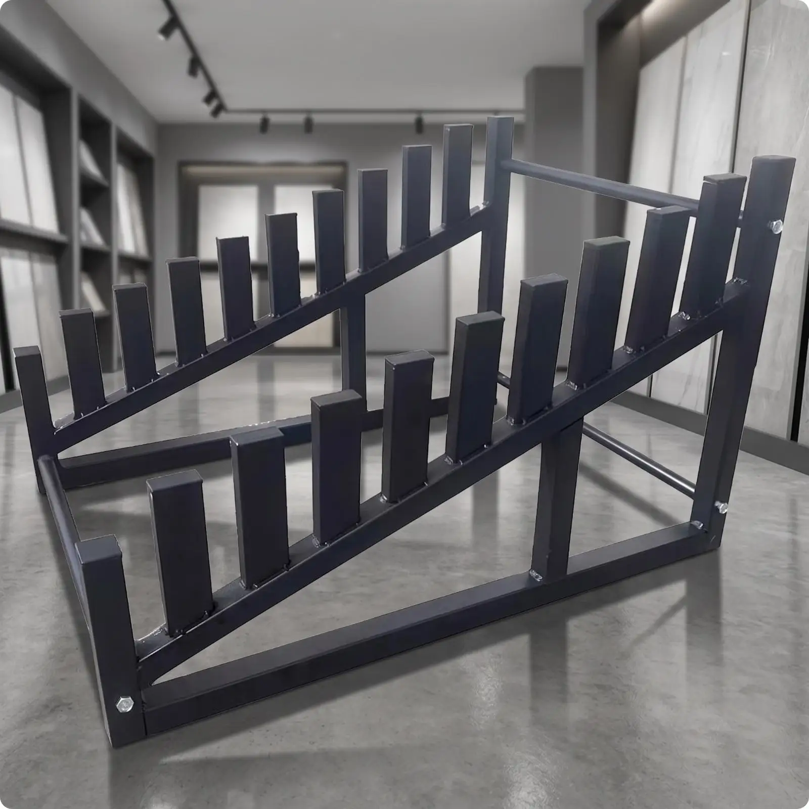 Tile Display Rack Slotted Tile Sample Display Rack Industrial Sturdy for