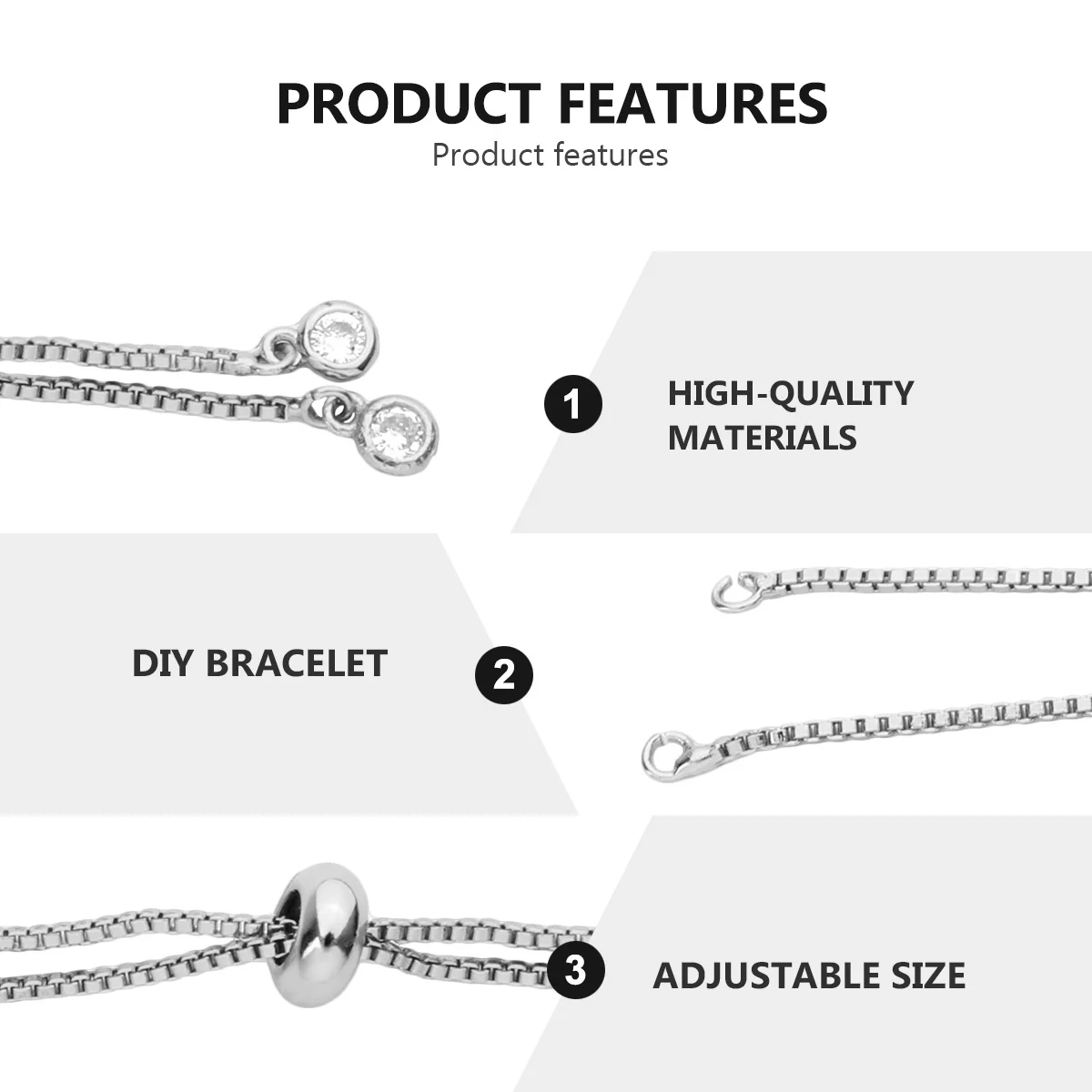 

5Pcs Adjustable Copper Bracelets DIY Semi-Finished Hand Chain for Jewelry Making Best Gift for Women Girls Chain Making Set