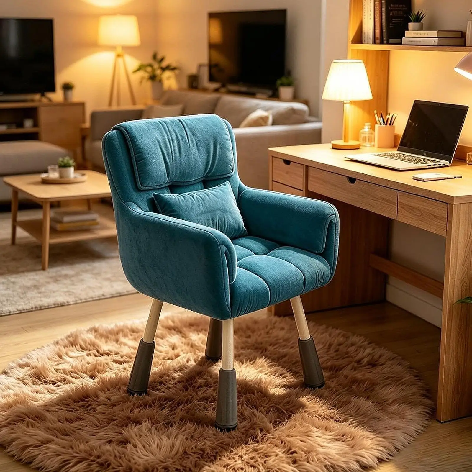 Chaise de bureau moderne avec cadre métallique et dossier haut, accessoire multifonctionnel pour chambres, bureaux à domicile et salles d'étude