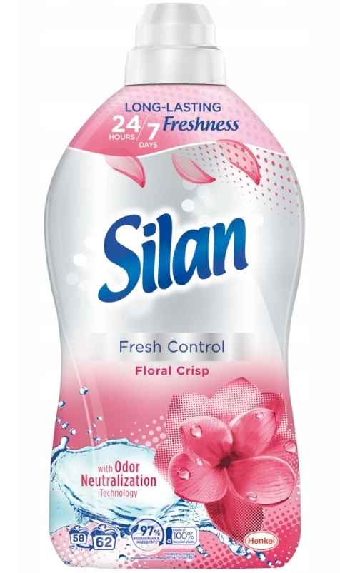 Silan Floral Crisp, Rinsing Liquid, 1364 ml-Unusual Floral Freshness