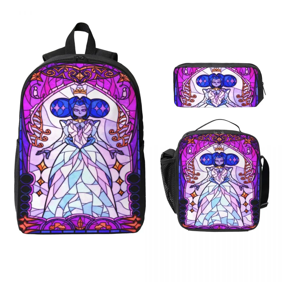 K-Knights Of Guinevere Backpack Lunch Box Pencil Boxes for Boys Girls Backpacks Schoolbag Bookbag Set