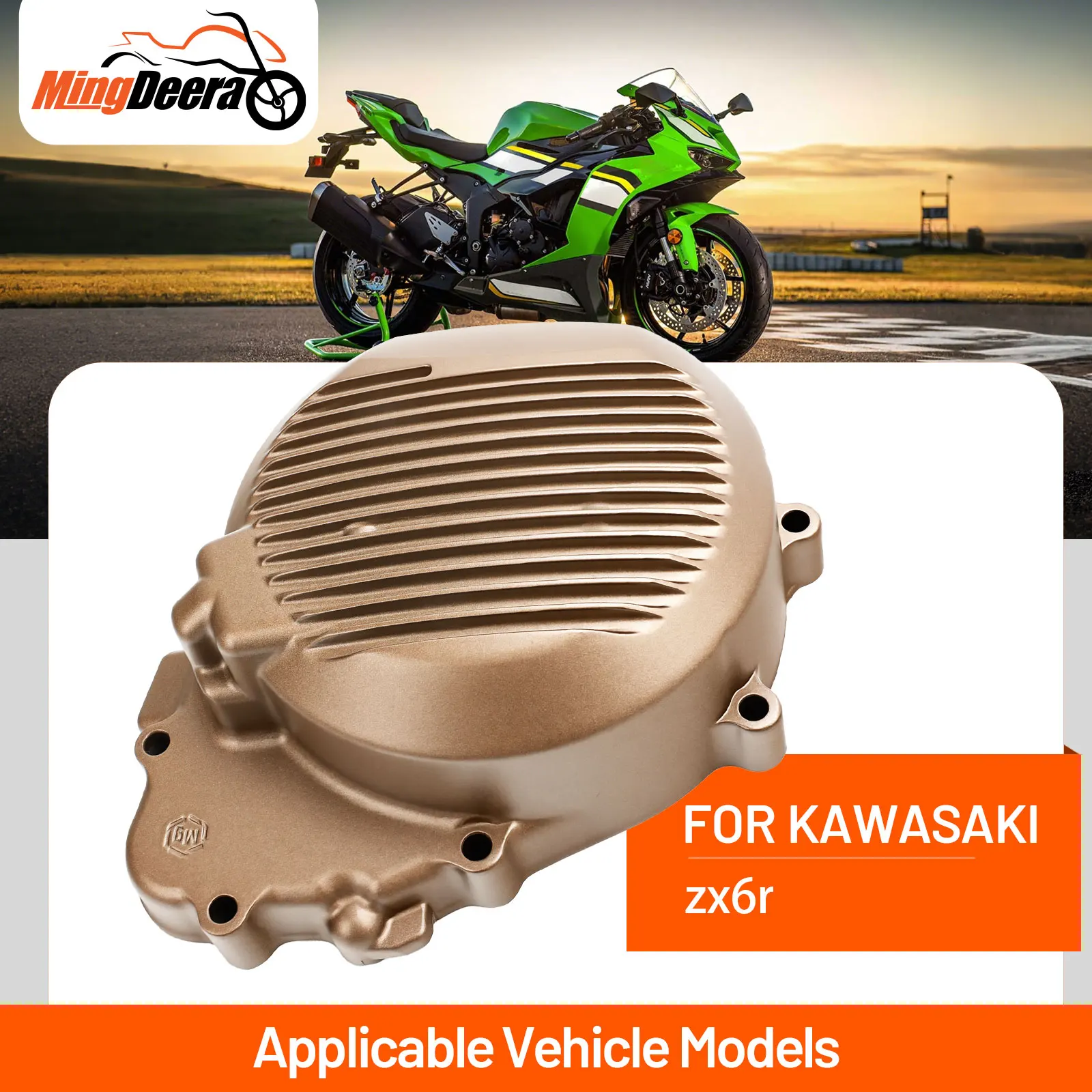 

Прокладка статора двигателя мотоцикла, правая крышка статора для Kawasaki ZX6R 1998-2002, защитная крышка-колпачок