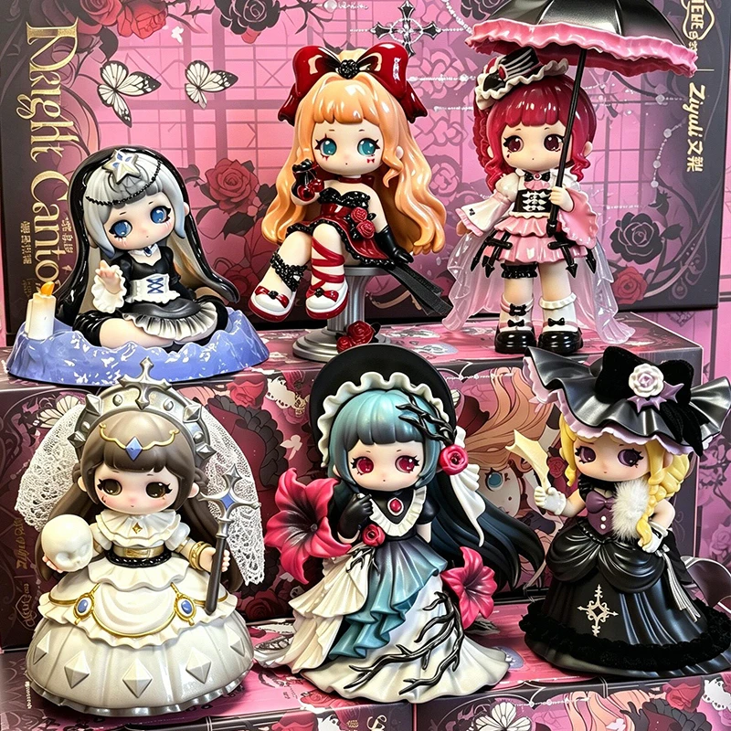 Ziyuli Dark Night Cantos Serie Blind Box Ziyuli Gothic Figur Überraschungstüte Anime Figurine Deko Mystery Box Modell Blindbox Spielzeug