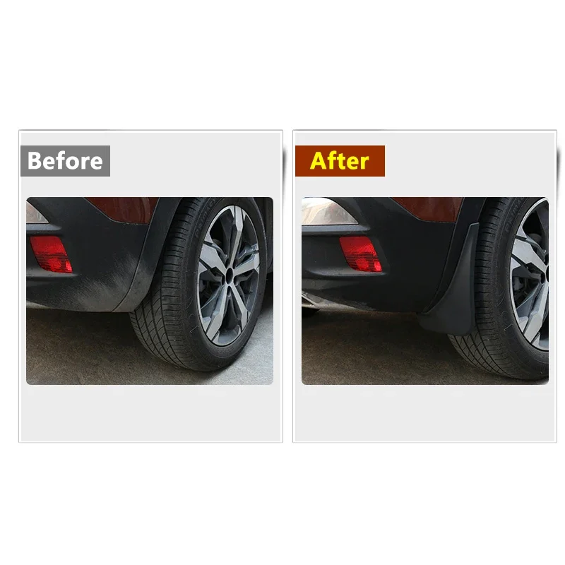 Mud Flaps Mudguards For Peugeot 3008 GT 3008GT 2016 2017 2018 2019 2020 2021 2022 2023 MK2 Splash Guard Fender Car Accessories