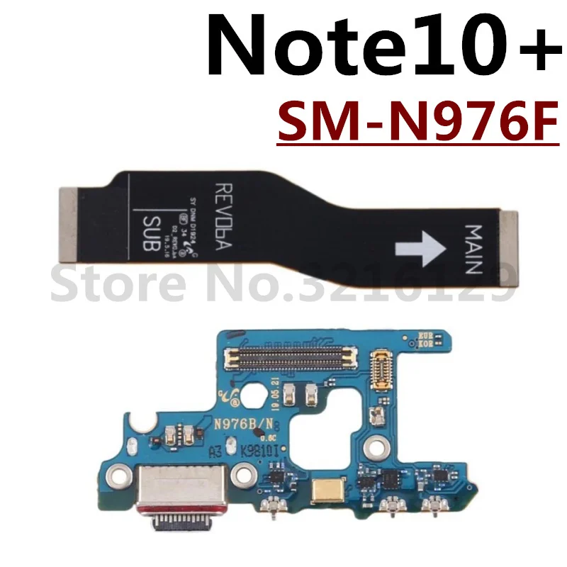 For Samsung Note10 Note 10 + Plus Lite 5G N970 N976 USB Charger Charging Port Dock Connector Main Motherboard Board Flex Cable