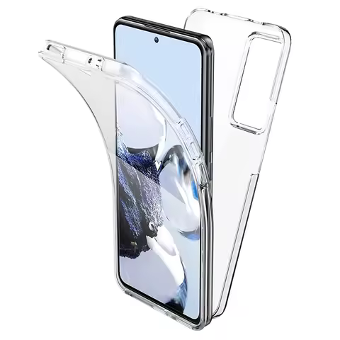 360&deg; Full Cover Silicone Case For Xiaomi Mi 14 12 12X 12S 12T 11 11T 11i 10T Lite Poco X4 X3 F3 M4 M3 Pro Clear Hybrid PC Hard