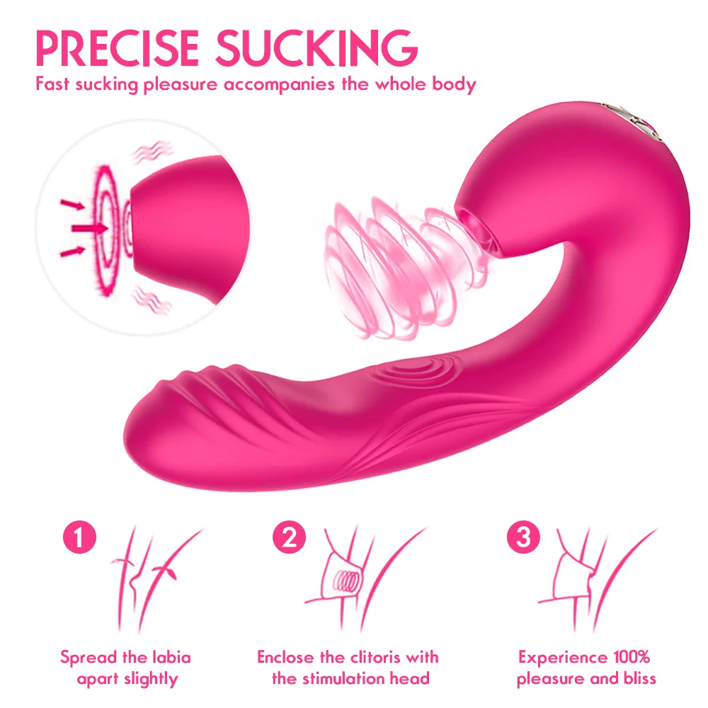 2in1 Air Pulsing Vibrator Sucking G Spot Vibrating Clitoral Vibrators for Unique Stimulation Adult Sex Toys Women Dildo 18 Real