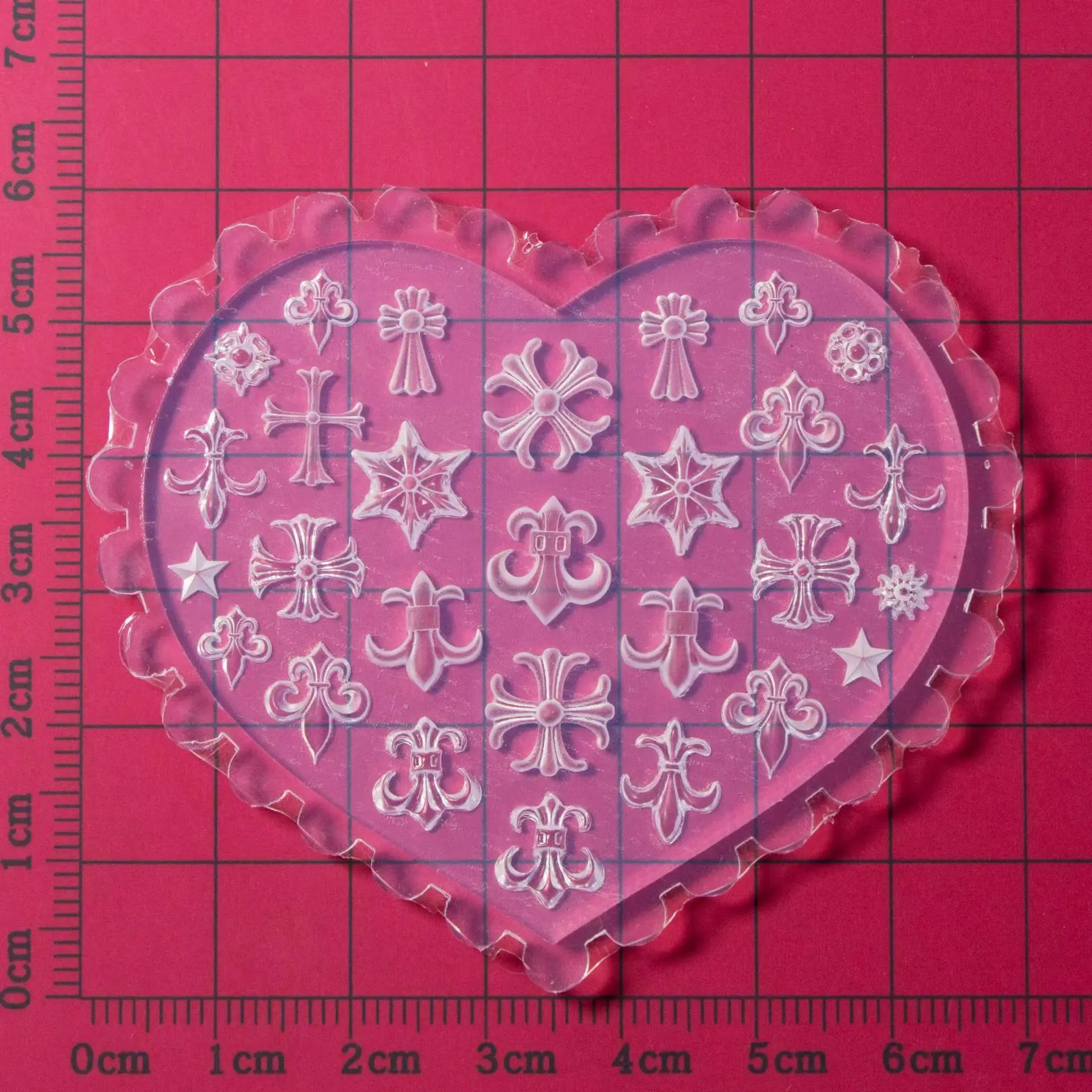 Silicone Mold DIY Nail Tools Heart Flower Fish Lace Relief Mold Handicrafts Nail Charms Accessories Carving Molds