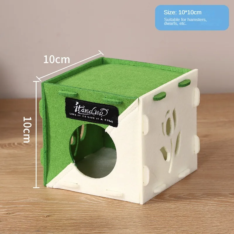 

Hamster Nest Small Pet Tunnel Evacuation House Felt Nest Three Dimensional Design Four Seasons House Hamster Supplies Guinea Pig