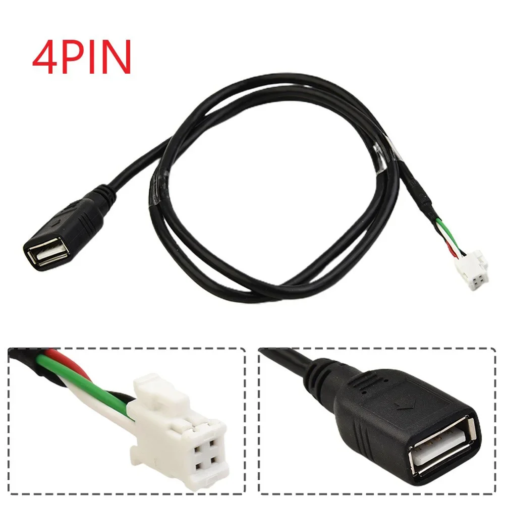 4Pin Connector USB Extension Cable Adapter Car USB Cable Adapter For An Car Radio Stereo Direct Mount