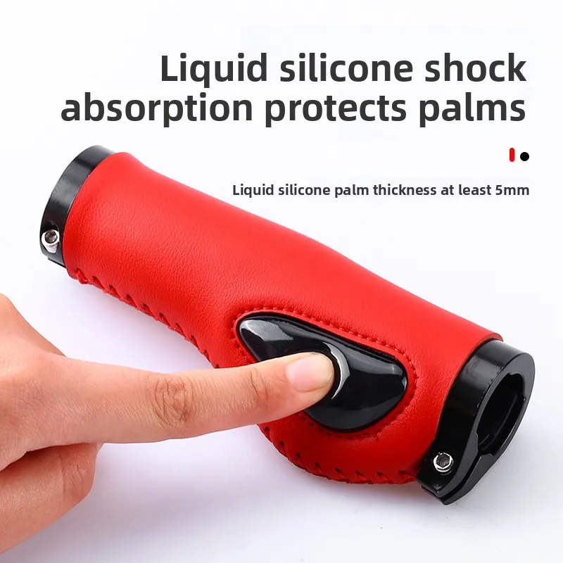 A Pair of Bicycle Liquid Silicone Grips Silicone Meatballs Shock Absorption Mountain Bike Vice Grips Locking Grips
