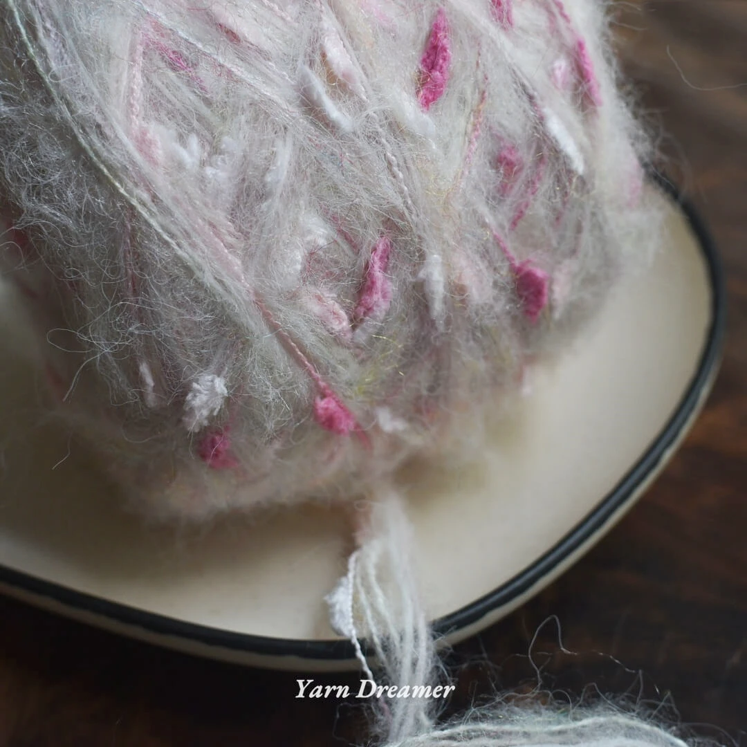 

Mohair Knitting Yarn Chunky Pink Thick Fluffy Yarn for Crochet Hat Cotton Wool Blend Yarns for Crochet accessories