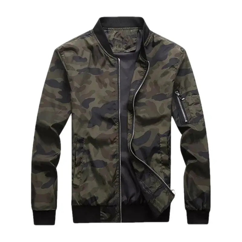 

Spring and Autumn Men's Bomber 2022 Fashion Camouflage Men's Baseball Jacket Casual Large Size Outdoor Sports Men's Outdoor