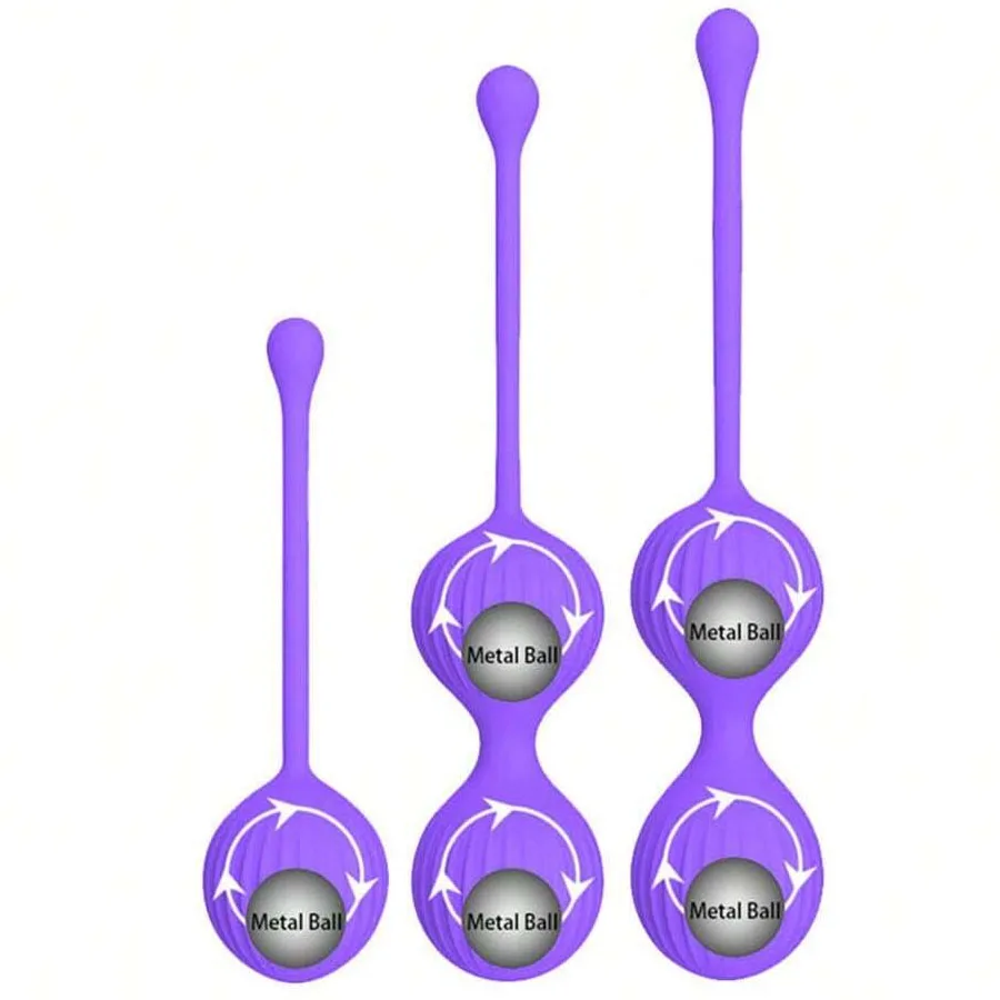 女性用シリコンケーゲルボール、ベンワボール骨盤底筋トレーナーセット（加重スチールボール付き）、引き締めエクササイズキット