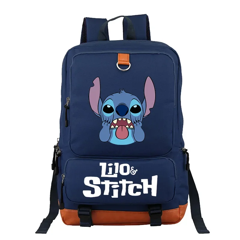 2024 Stitch New Cartoon Printed Schoolbag Primary School Junior High School Students Backpack Large-capacity Leisure Backpack