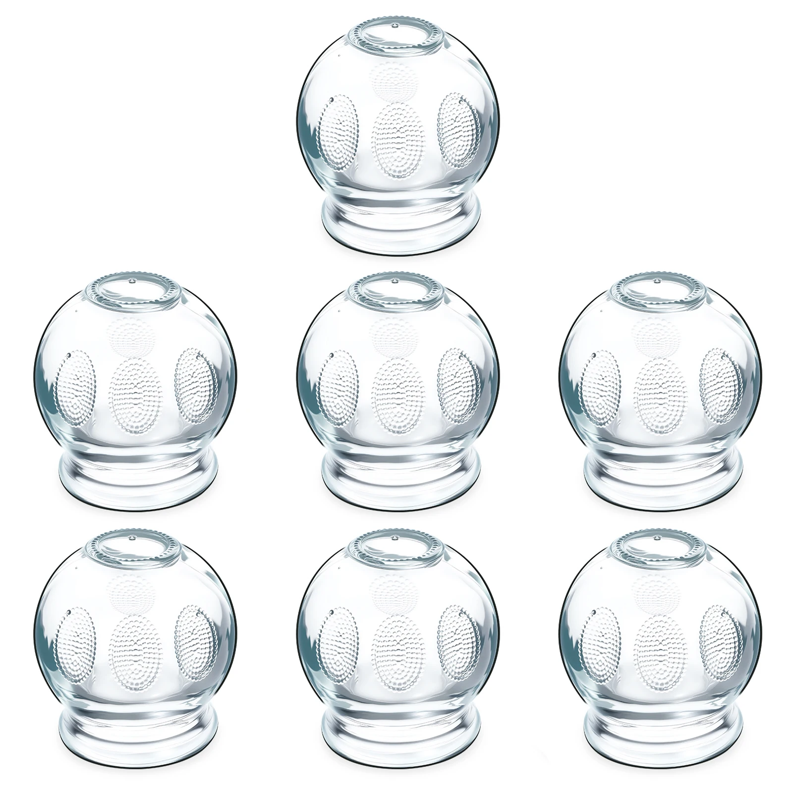 

7 шт., стеклянные банки, сильное всасывание, бытовое терапевтическое устройство, инструмент для ухода за телом с гладким ртом для домашнего использования, профессиональная банка для банок