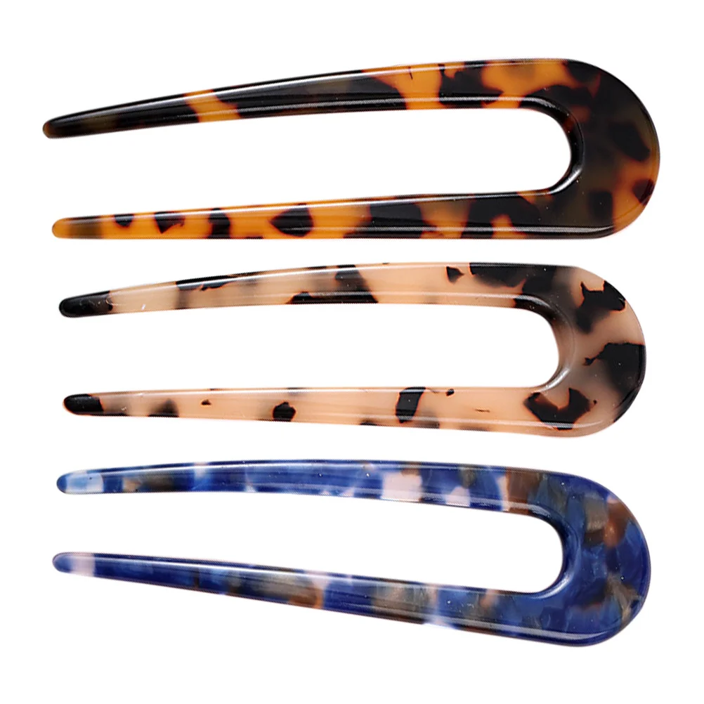 

3Pcs U Shaped Hair Forks Stylish French Pins for Women Thin Thick Hair Accessories Styling French Pin Bun Pins