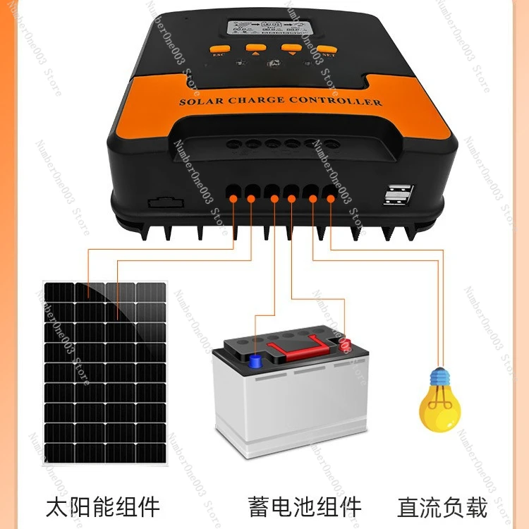 Universal Solar MPPT Controller, Lithium Battery Photovoltaic Panel Charger, 12V, 24V, 36V, 48V