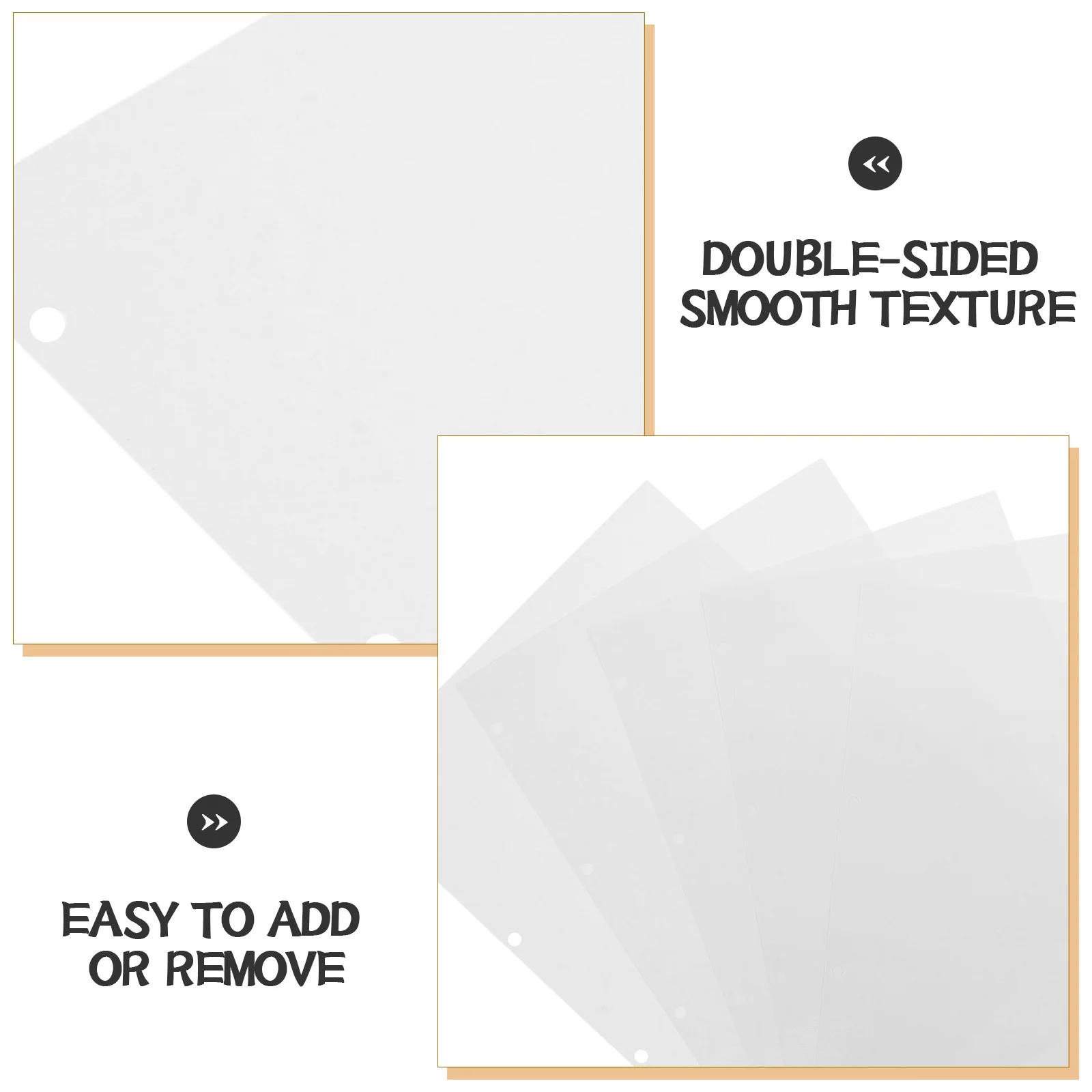 40 قطعة A4 أوراق فضفاضة الموثق ورقة إعادة الملء استبدال صفحات على الوجهين سجل القصاصات ورقة مخطط إدراج حشو فارغ #6