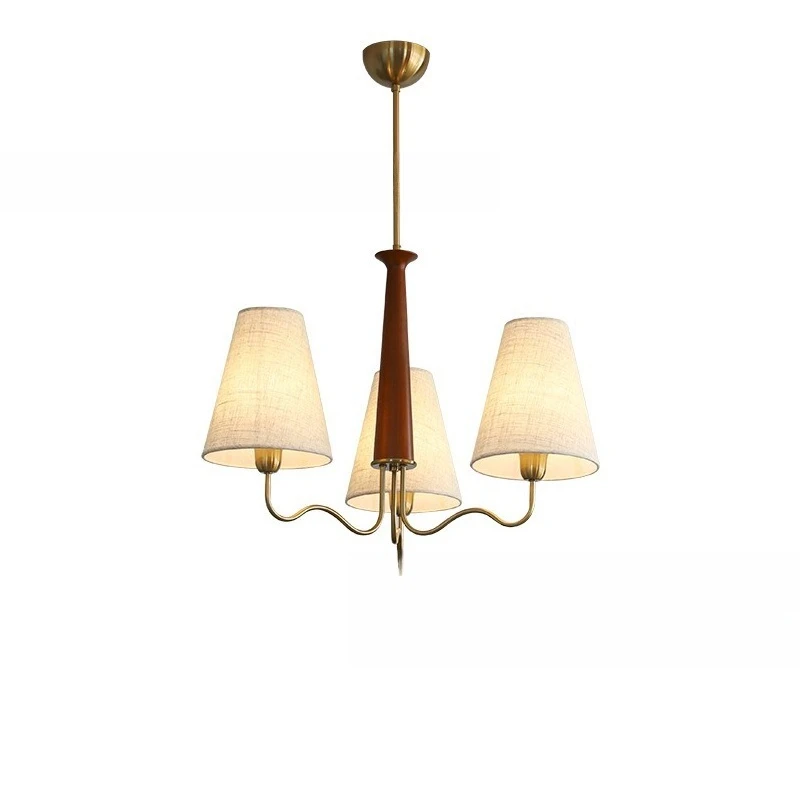Bedroom retro lamp, paper wood chandelier, American homestay lamp c