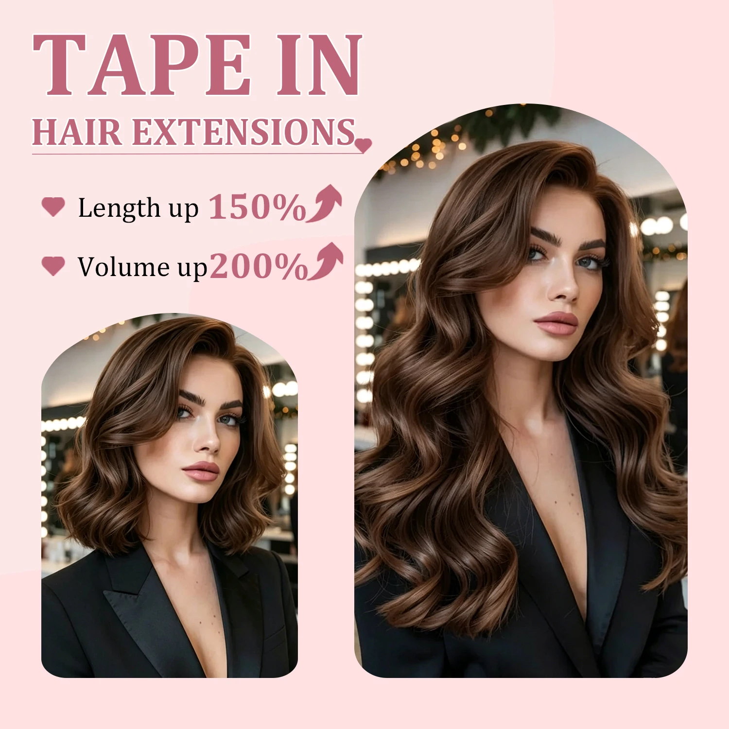 20pcs/pack Tape in Human Hair Extensions Body Wave Tape in Extensions Real Human Hair Seamless Tape in Real Human Hair Extension