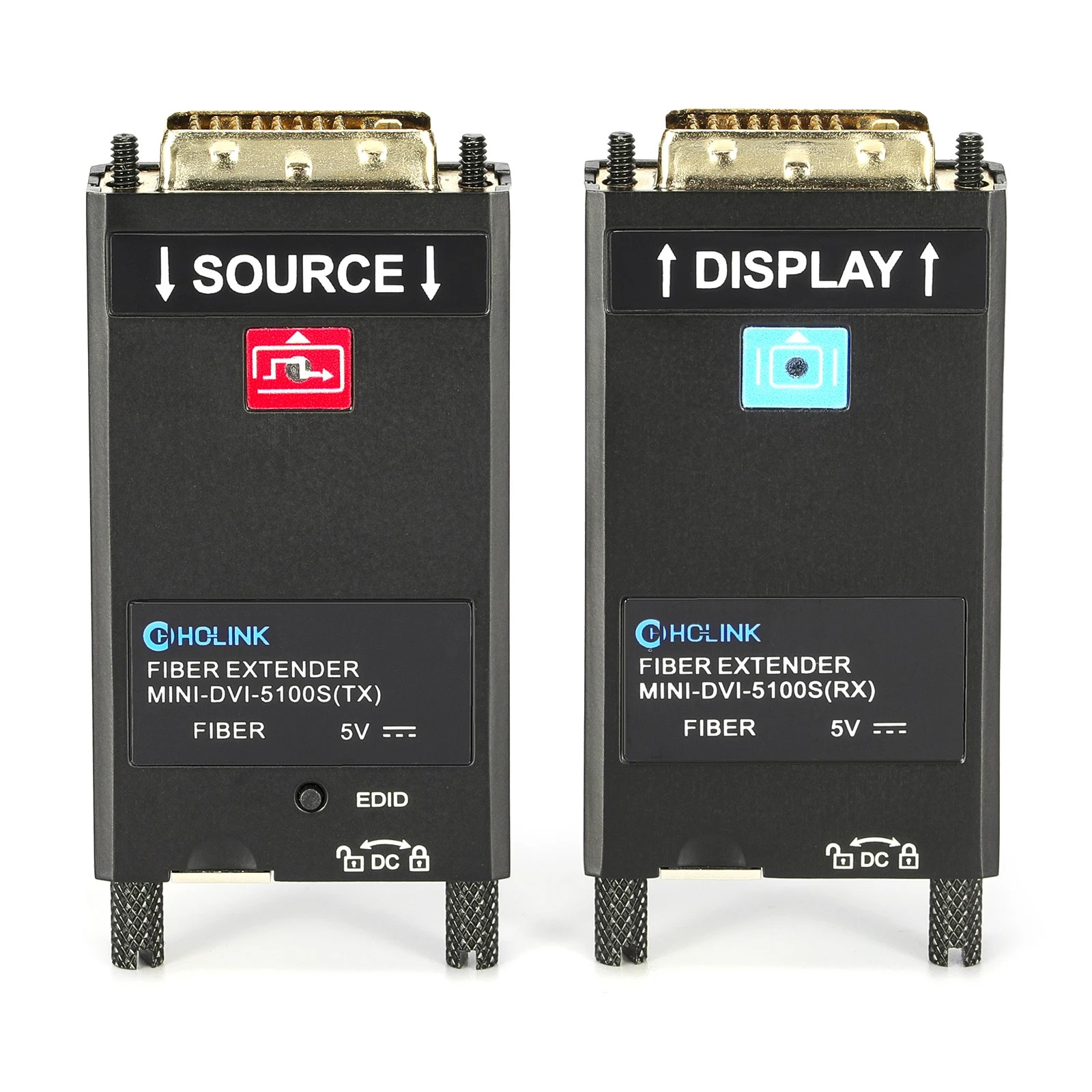 

LC Mini 4K DVI Fiber Optic Transmitter Extender DVI to Fiber Converter DC5V