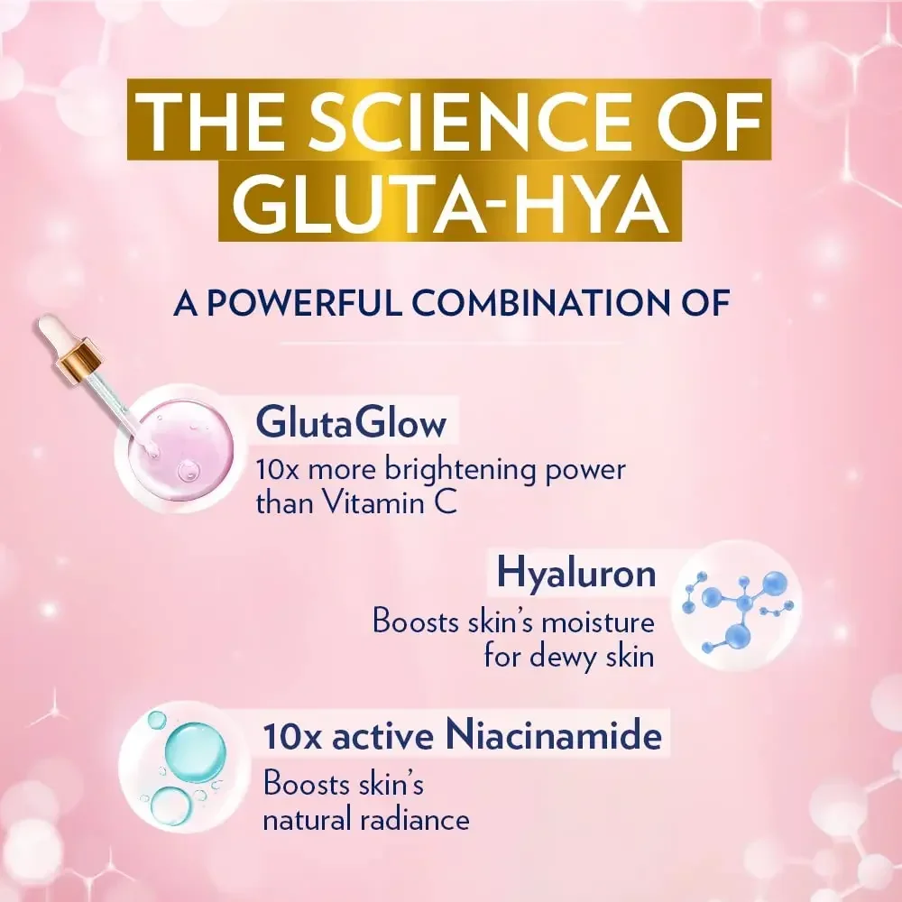 Vaseline Gluta-Hya Dewy Radiance Body Cream , Serum-In-Lotion, Boosted with GlutaGlow, for Visibly Brighter Skin From 1st Use