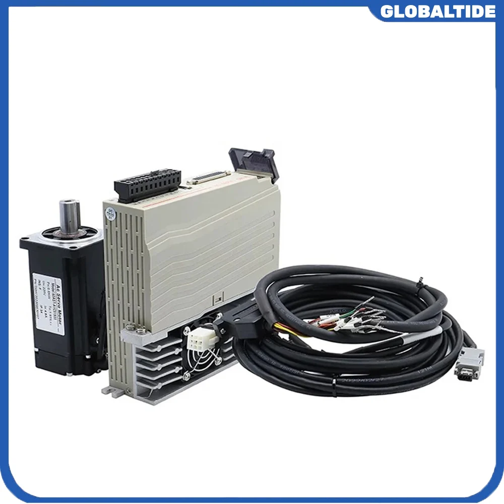 

Hot Sales Servo Motor 400w 600w 750w 1000w Servo Driver 17bit Absolute Encoder AC220V 1.27Nm-3.8Nm 543ozin For CNC Engraver