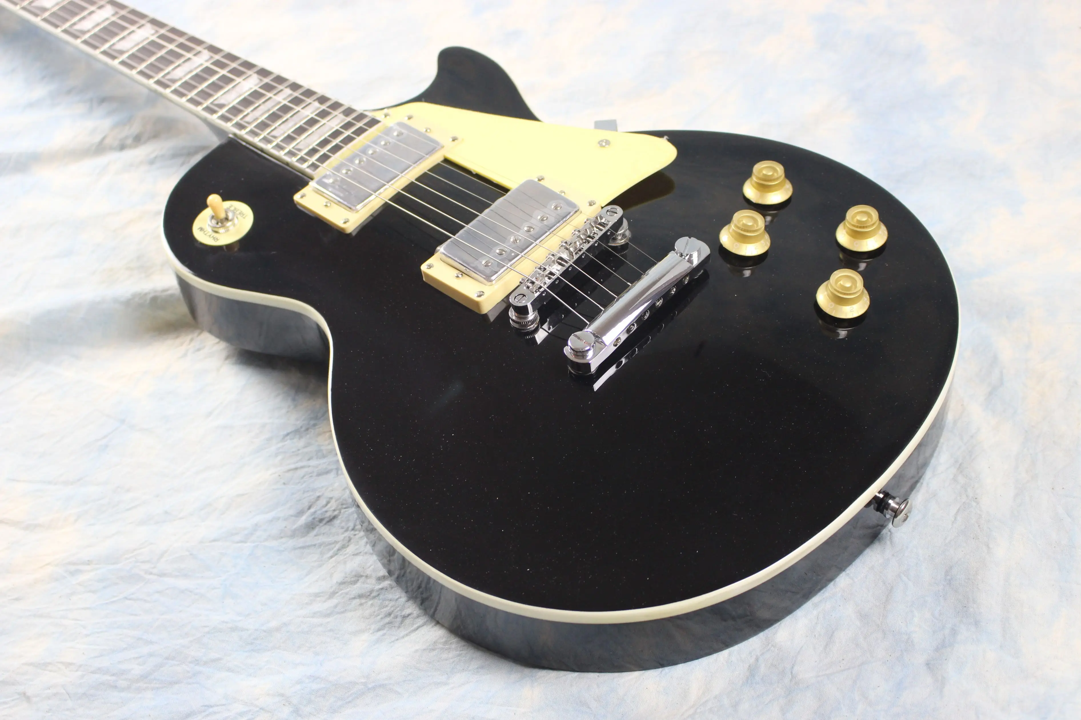 

Black Lp Electric Guitars Chrome Hardware Factory Direct Mahogany Guitarras