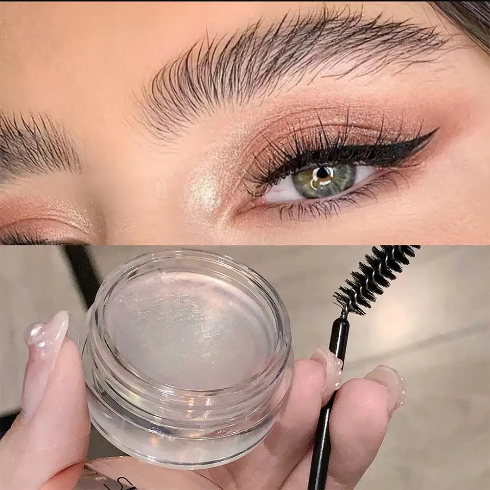 Transparente Pomade Sobrancelha Styling Sabonete para Mulheres, Brows Gel Wax Fixer com Escova, Cosméticos Make Up, Q2w0