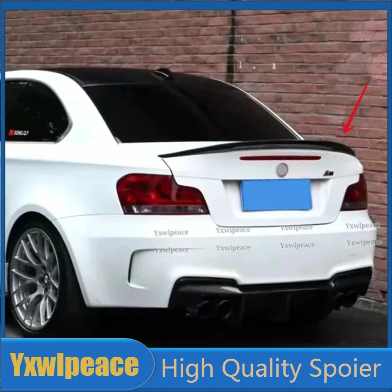 

For BMW 1 Series E82 1M 2-Door Coupe 2007-2013 Spoiler ABS Plastic Unpainted Color Rear Trunk Lip Spoiler Body Kit Accessories