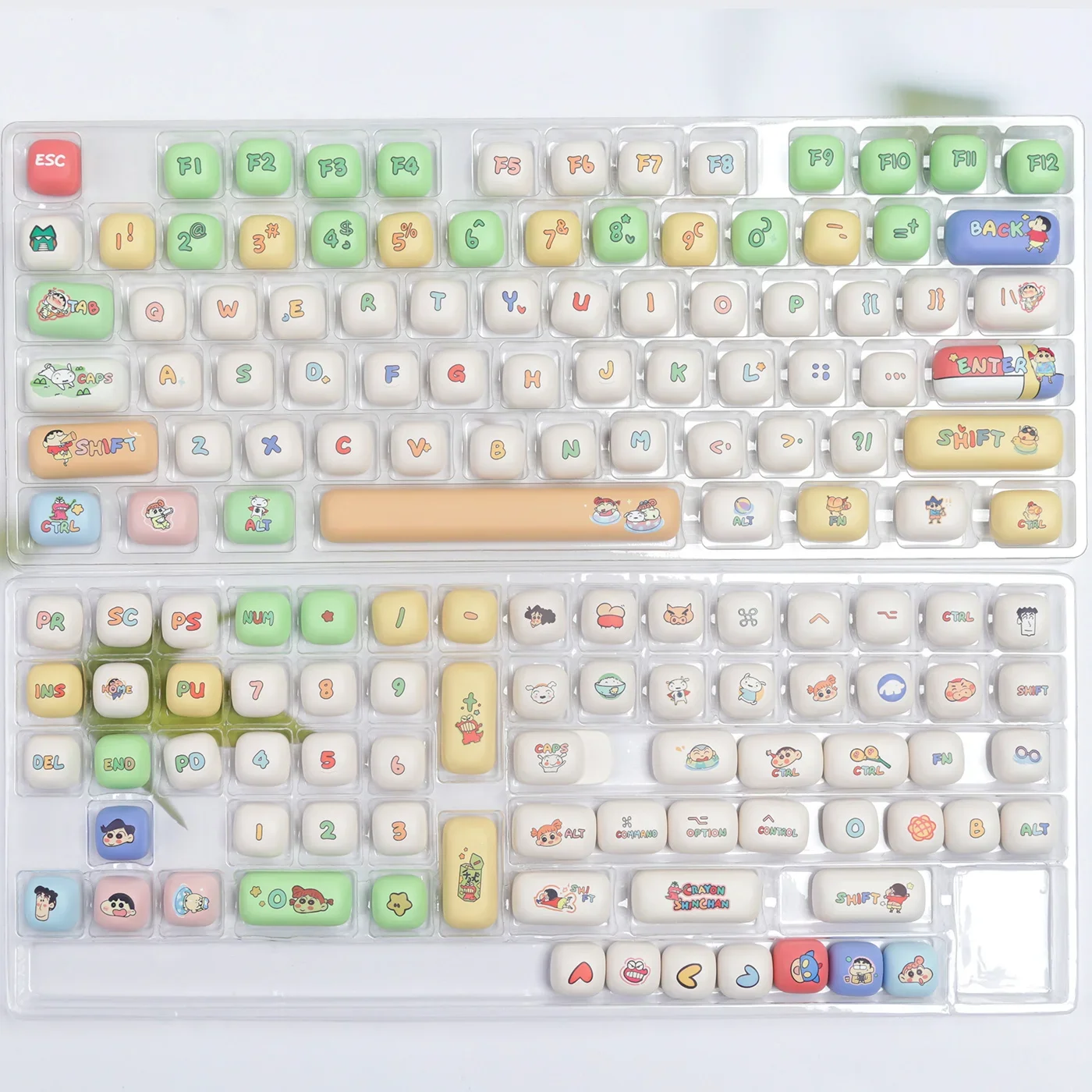 MOG Keycaps140 Keys Cute MOG Keycaps Keycaps PBT صبغ التسامي لوحة المفاتيح الميكانيكية 6.25U لـ Fire68 K99 108 104