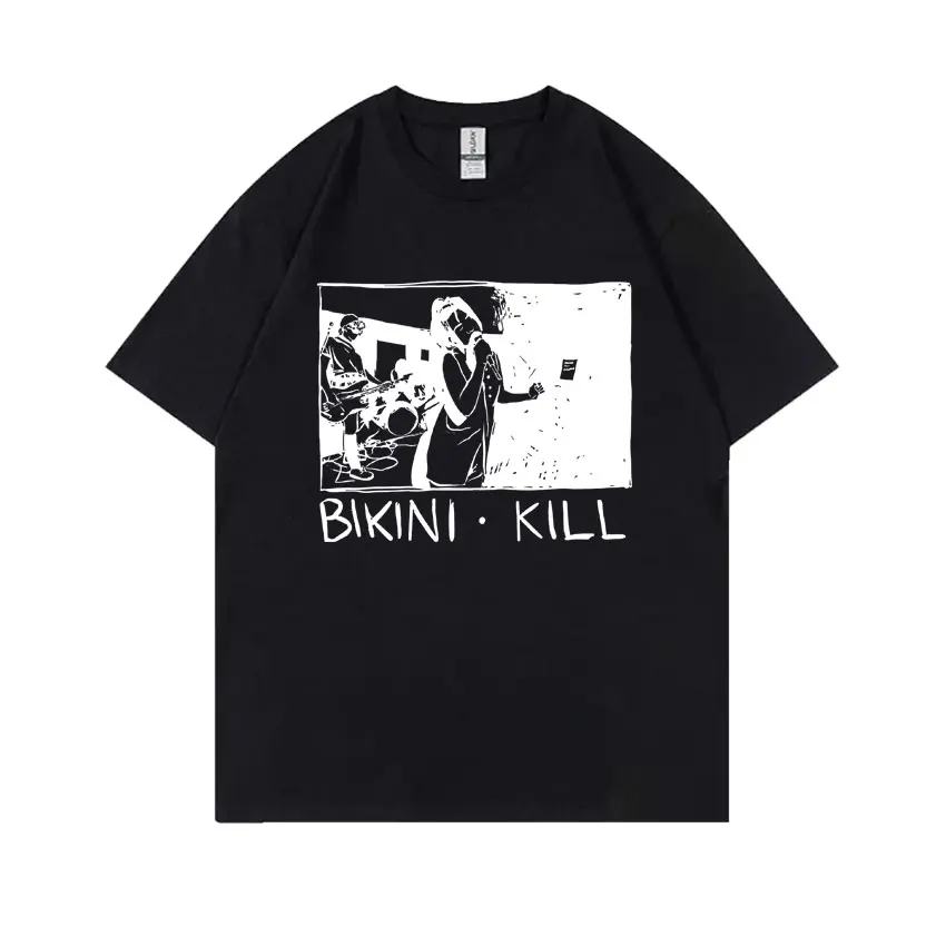 Punk Rock Band Bikini Kill Riot Grrrl Kathleen Hanna Print T-shirts Mannen Casual Oversized T-shirt Korte Mouw Heren T-shirts